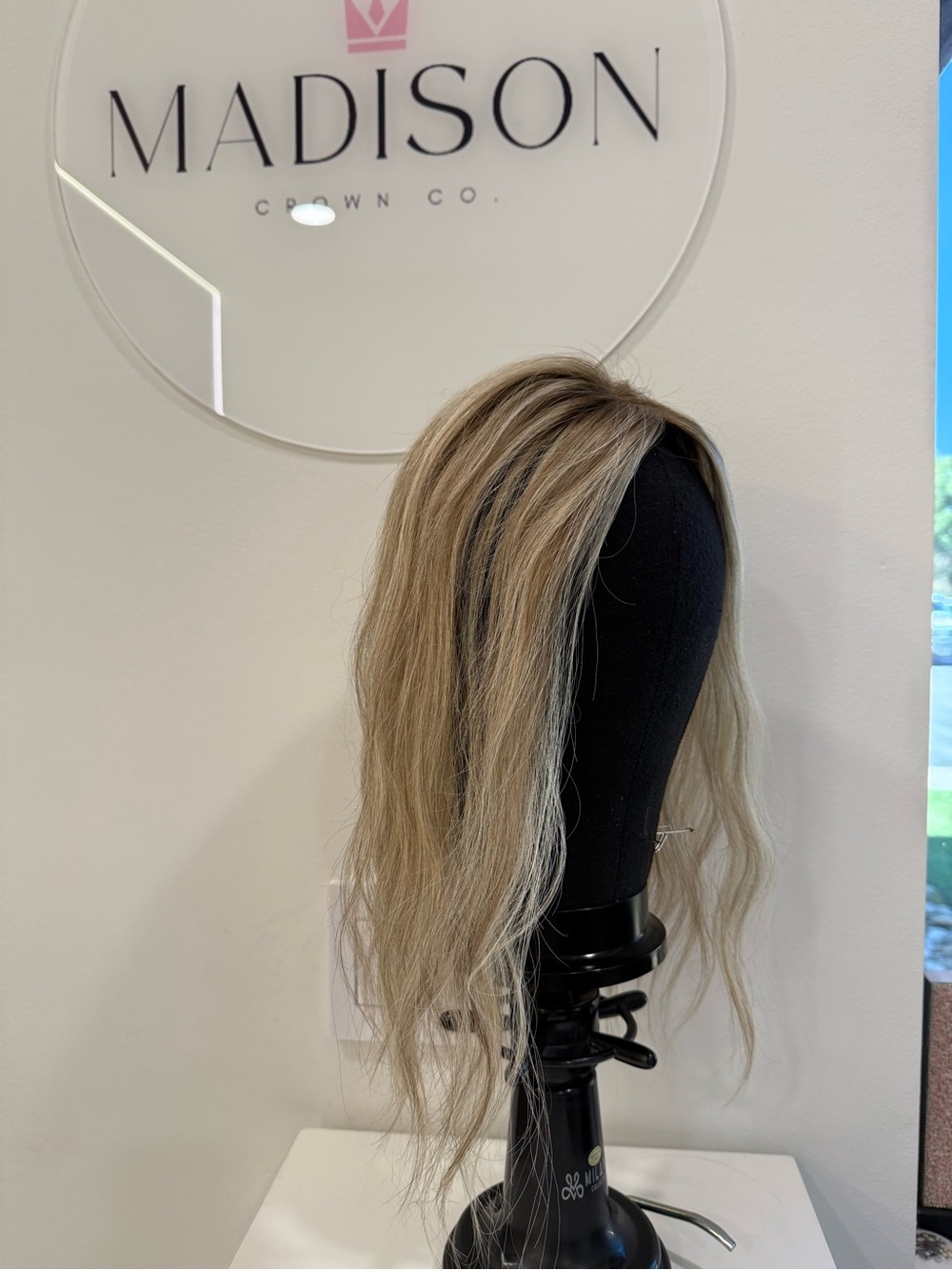 Light Ash Blonde Women's Clip-In Topper - Natural-Look Hairpiece - Picture 4 of 4